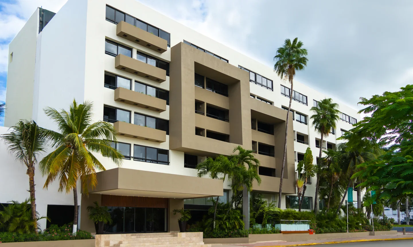 Aerial view of the hotel