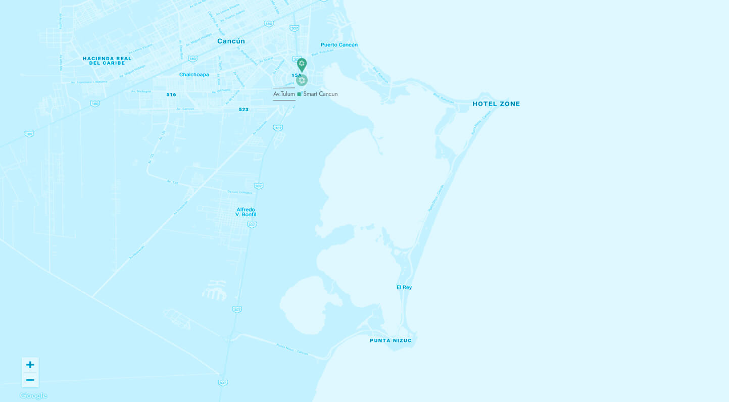 Location map of Smart Cancún